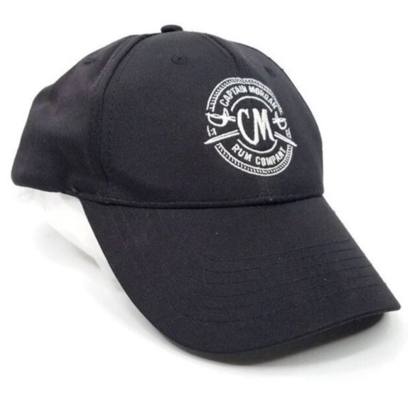 Captain Morgan Rum Company Cap Hat Tuck Strap Slide Adjustable Closure Black - Picture 1 of 10